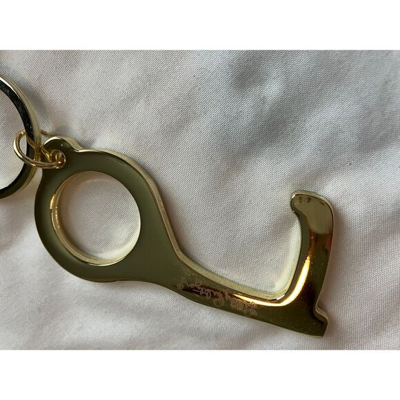 NWT Lilly Pulitzer RARE Gold Contactless No Touch Door Opener Keychain or Gift - Picture 6 of 8